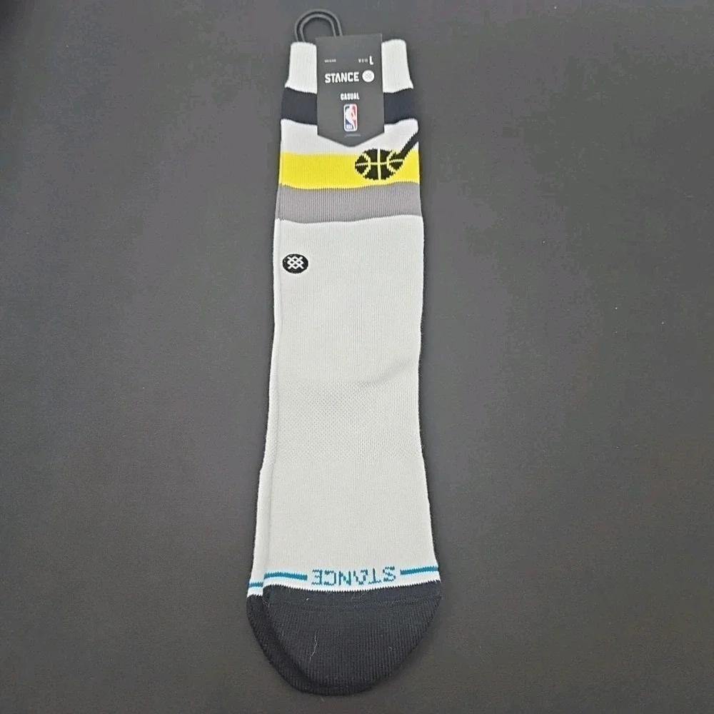 Stance x NBA‎ Utah Jazz White Crew Socks Men's Size Large 9-13 New